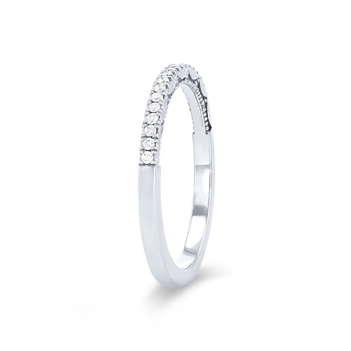 Tacori Coastal Crescent Pave Wedding Band In Yellow Gold 14K