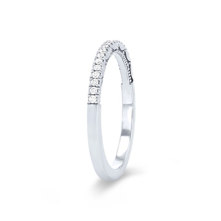 White Gold 14K Tacori Coastal Crescent Pave Wedding Band