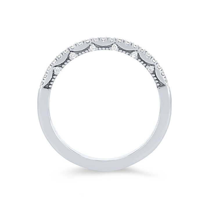 Tacori Coastal Crescent Pave Wedding Band In Yellow Gold 14K
