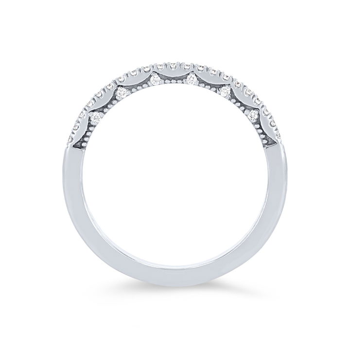 White Gold 14K Tacori Coastal Crescent Pave Wedding Band