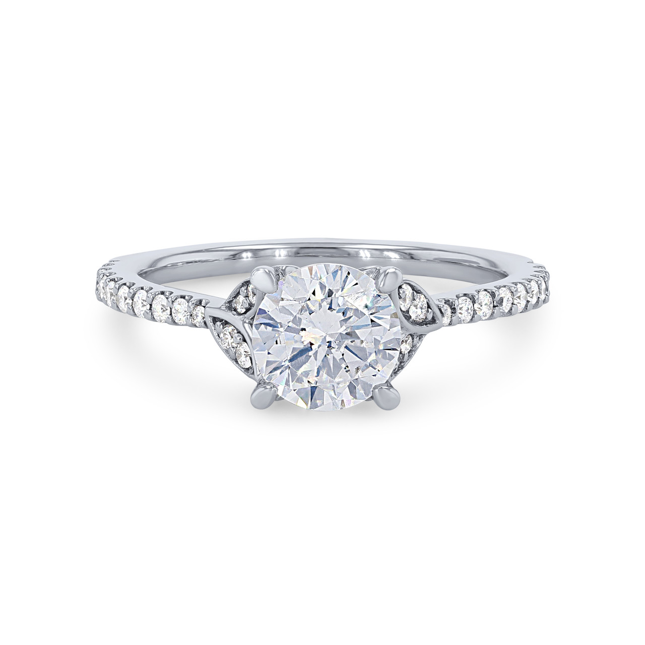 Artcarved Floral Pave Engagement Setting 0
