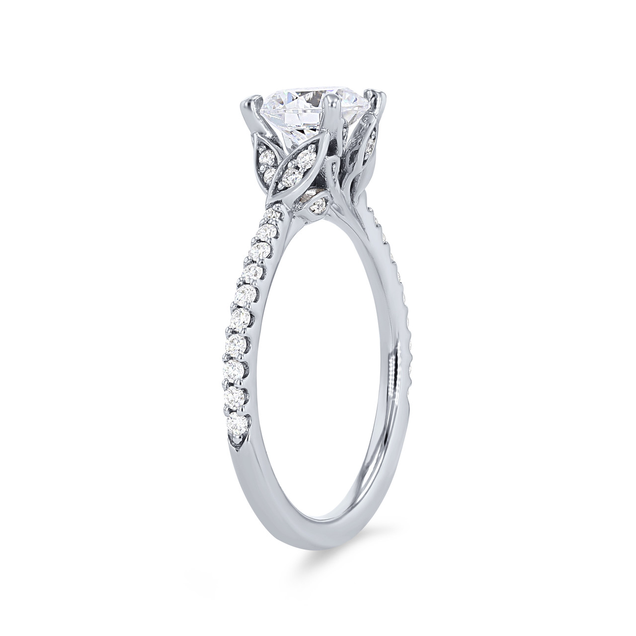Artcarved Floral Pave Engagement Setting 1