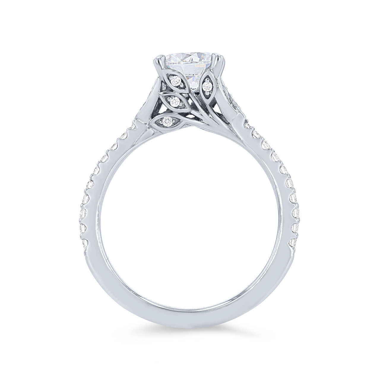 Artcarved Floral Pave Engagement Setting 2