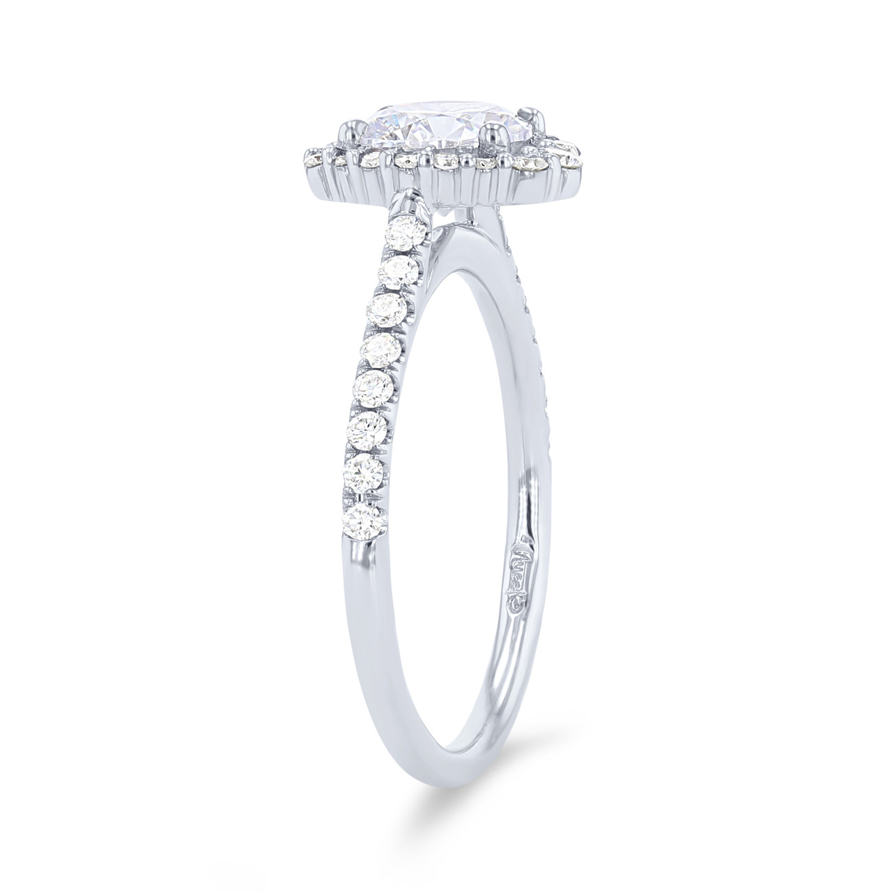 Uneek Graduated Halo Cathedral Engagement Setting