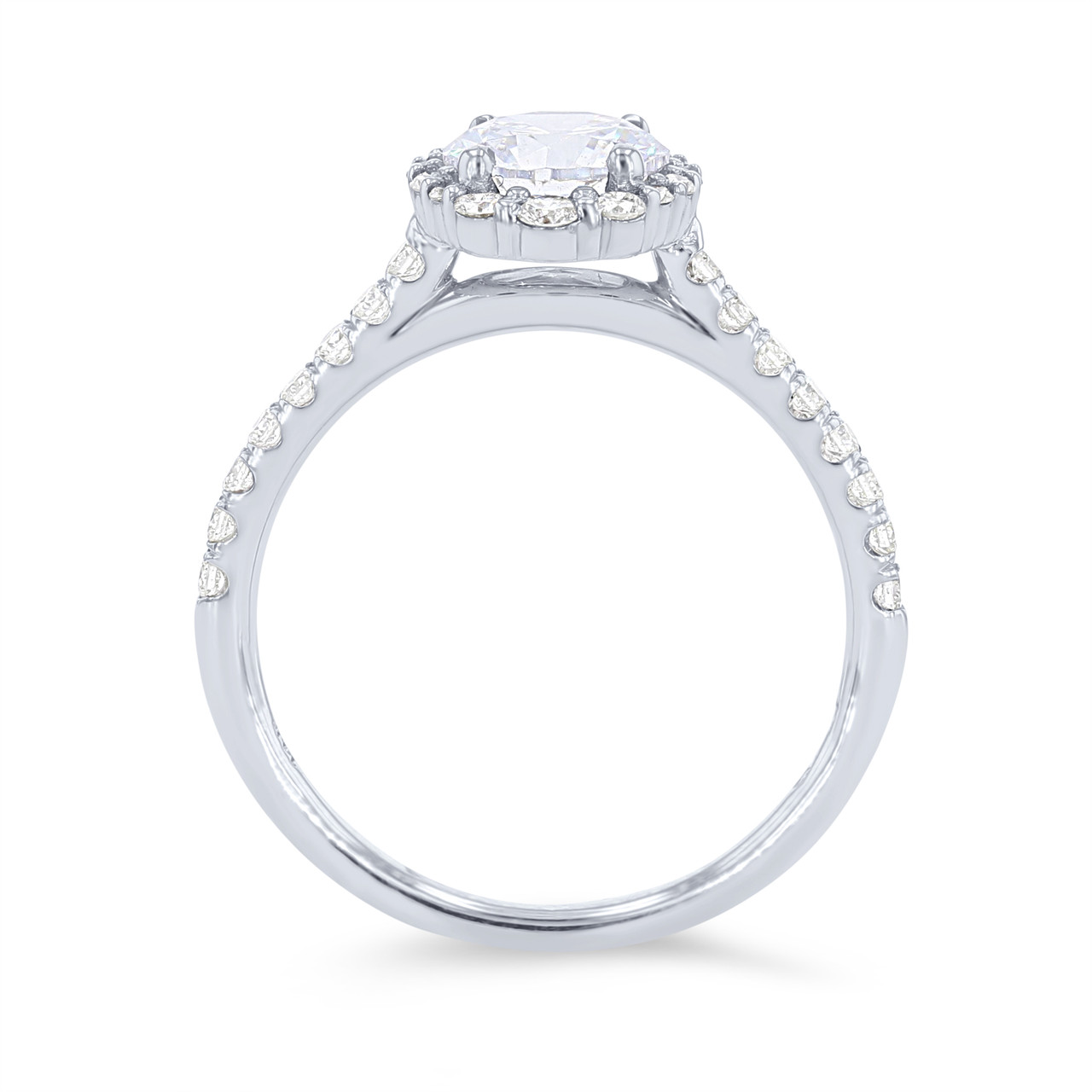 Uneek Graduated Halo Cathedral Engagement Setting