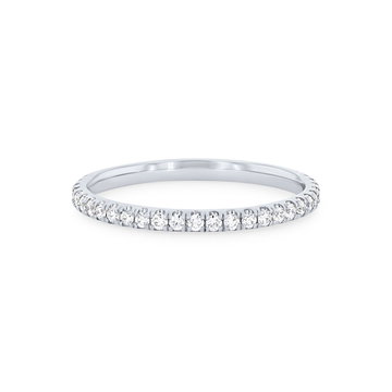 Michael M. Crown Classic Wedding Band In White Gold 18K
