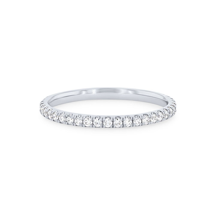 Michael M. Crown Classic Wedding Band In White Gold 18K