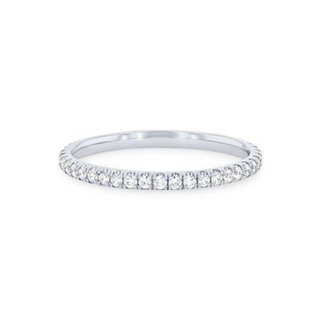 Michael M. Crown Classic Wedding Band In White Gold 18K