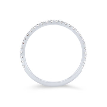 Michael M. Crown Classic Wedding Band In White Gold 18K
