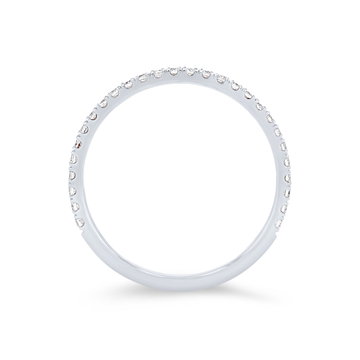 Michael M. Crown Classic Wedding Band In White Gold 18K
