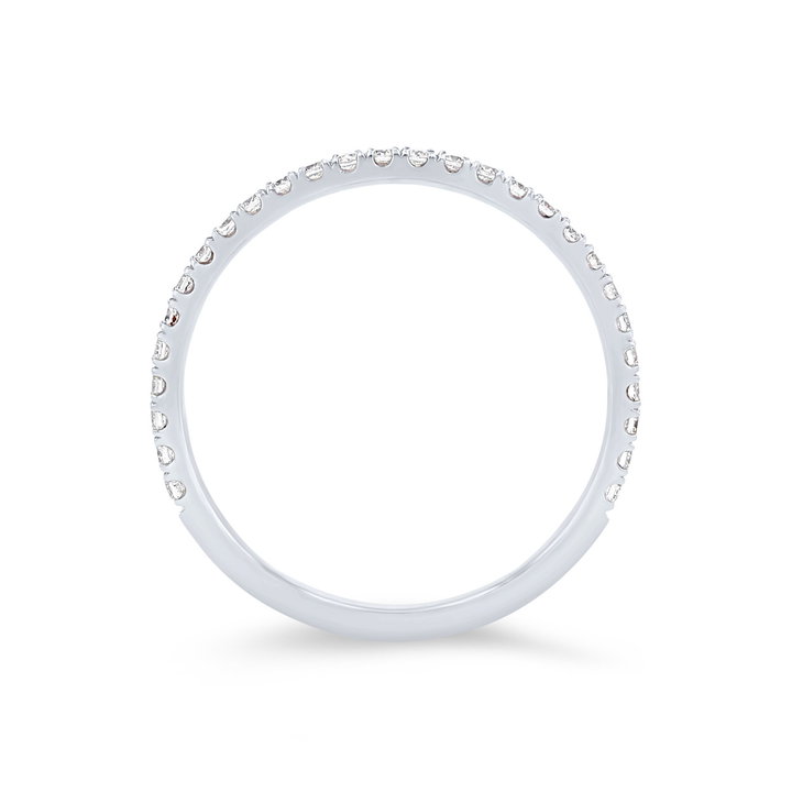 Michael M. Crown Classic Wedding Band In White Gold 18K