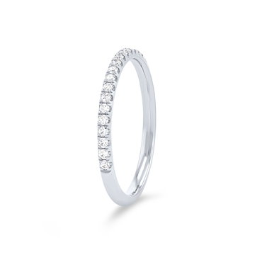 Michael M. Crown Classic Wedding Band In White Gold 18K
