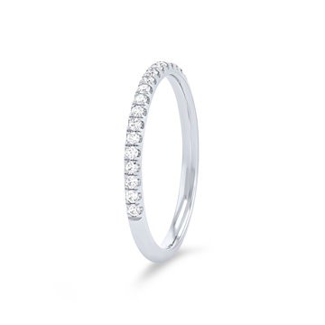 Michael M. Crown Classic Wedding Band In White Gold 18K