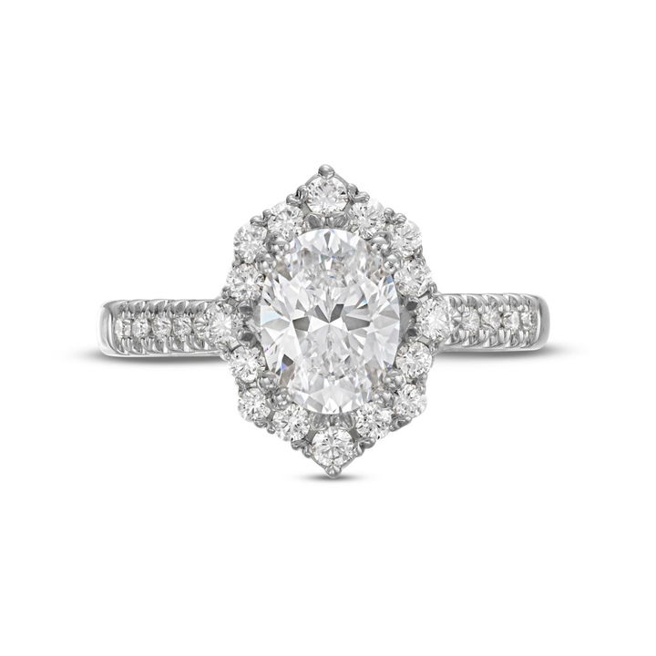 White Gold 14K Verragio Renaissance Starburst Halo Engagement Setting