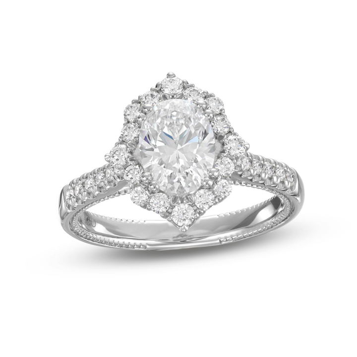 White Gold 14K Verragio Renaissance Starburst Halo Engagement Setting
