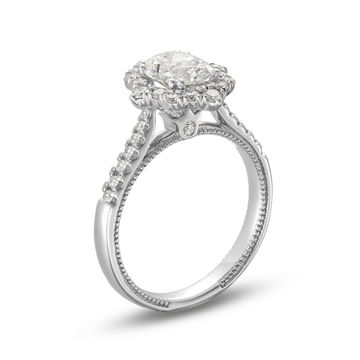Verragio Renaissance Starburst Halo Engagement Setting In White Gold 14K