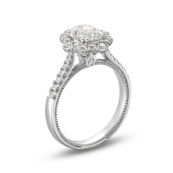 White Gold 14K Verragio Renaissance Starburst Halo Engagement Setting