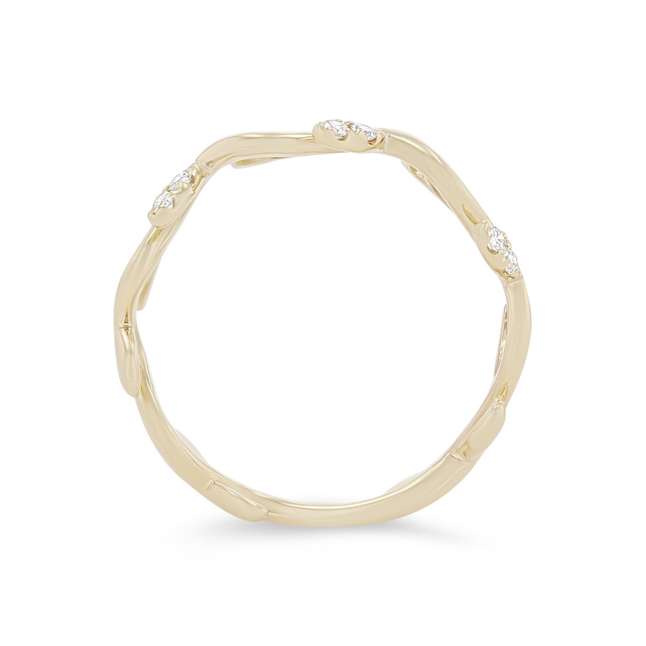 Uneek Floral Vine Diamond Wedding Band