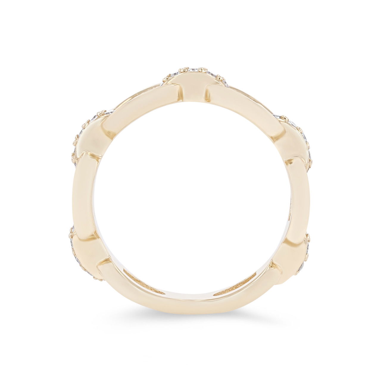 Diamond Chain Link Ring