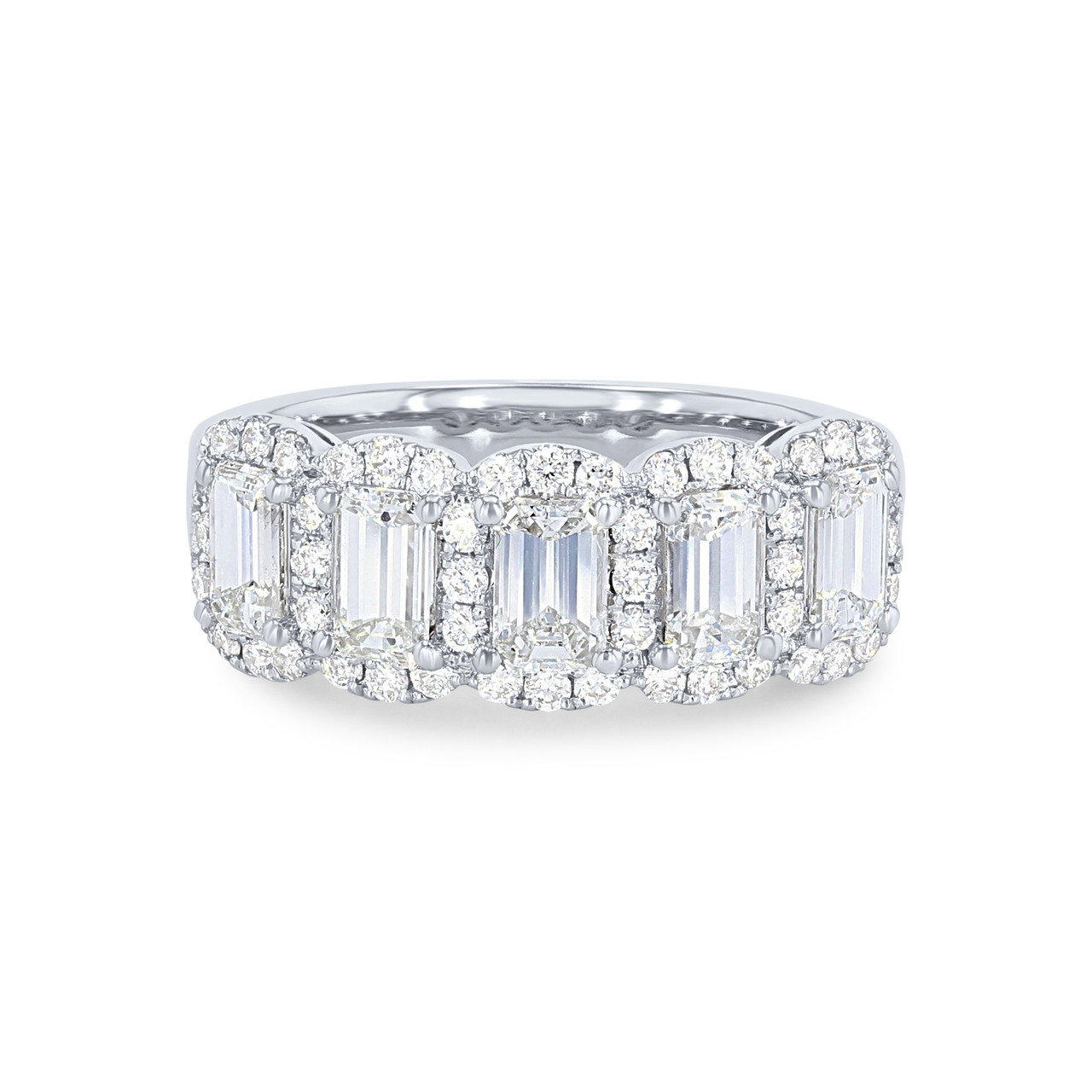 Emerald Diamond Halo Ring 0