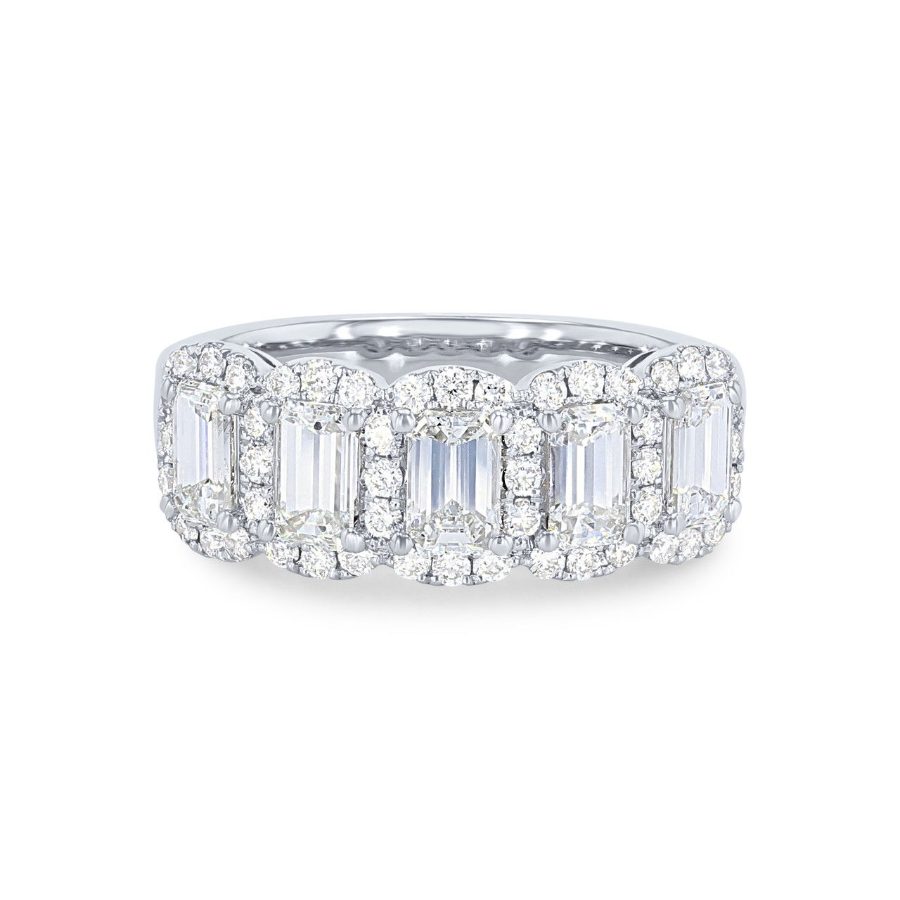 Emerald Diamond Halo Ring