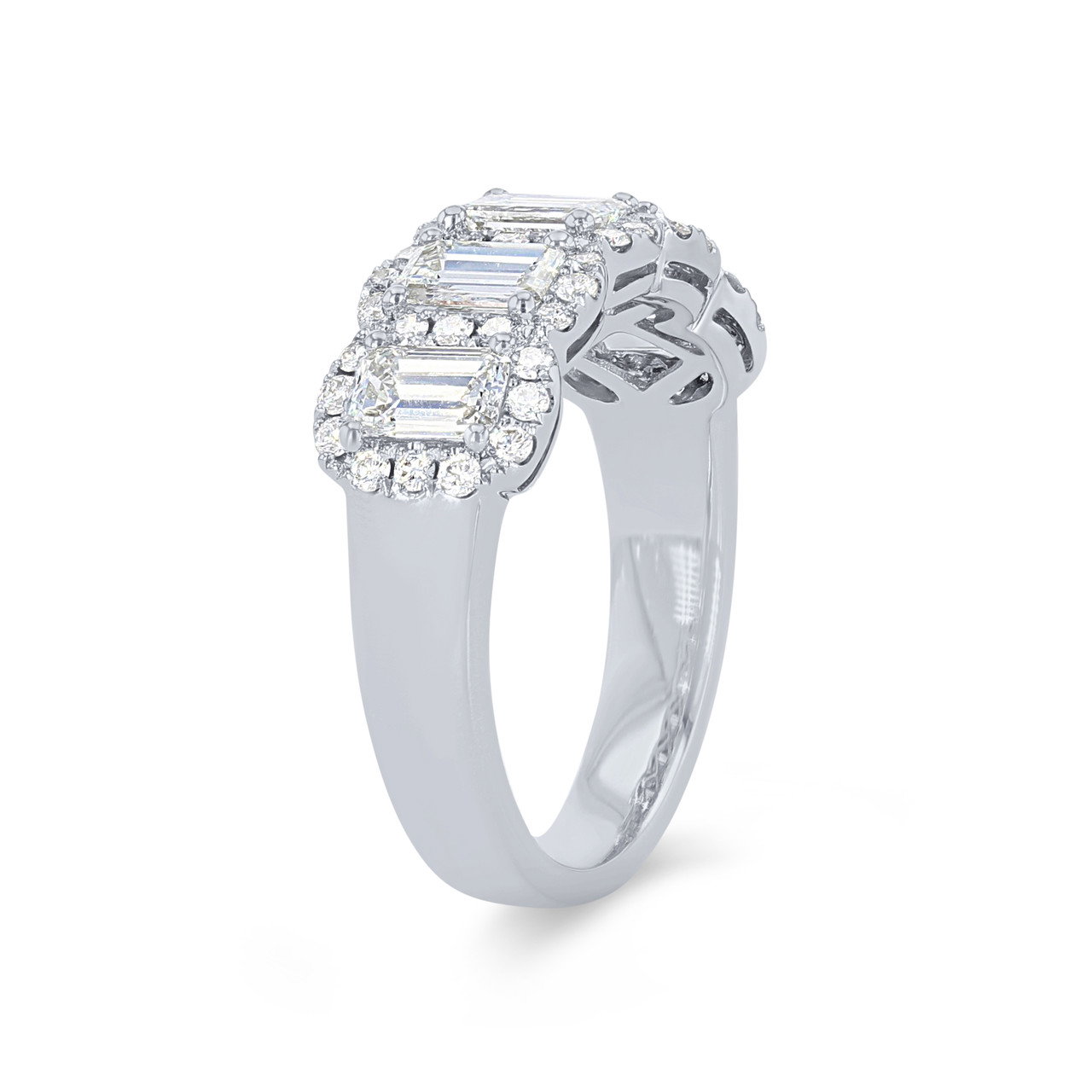 Emerald Diamond Halo Ring 1