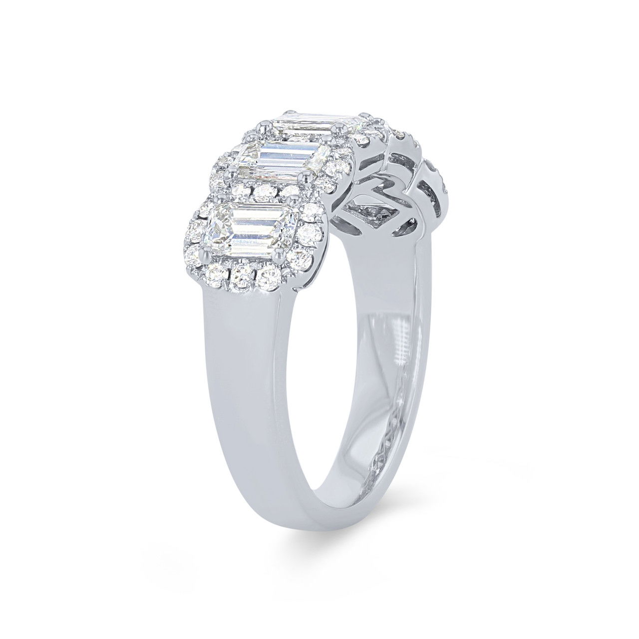 Emerald Diamond Halo Ring