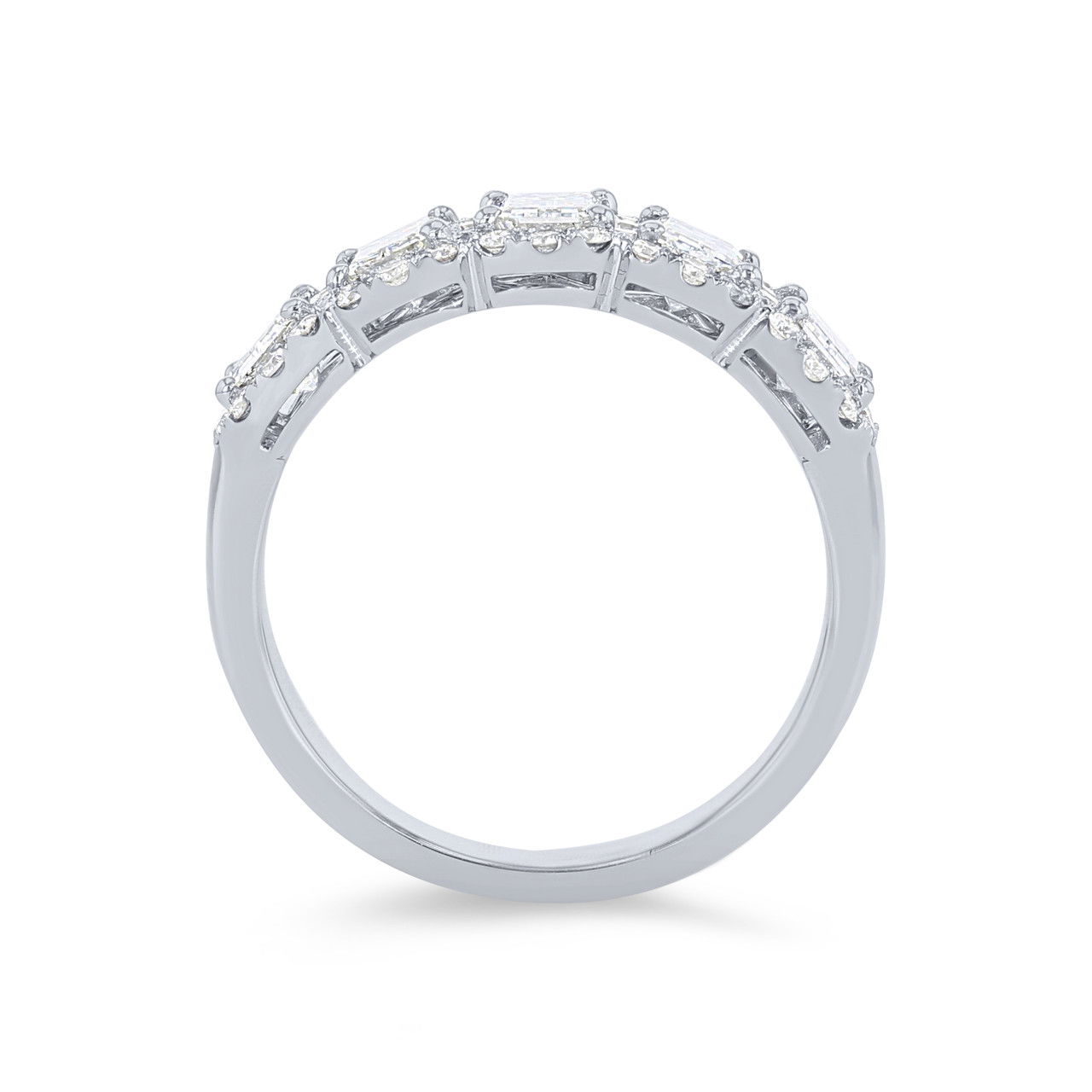 Emerald Diamond Halo Ring