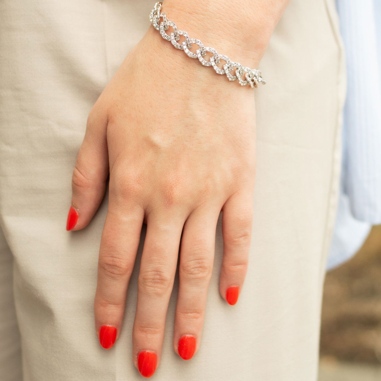 Diamond Curb Chain Bracelet