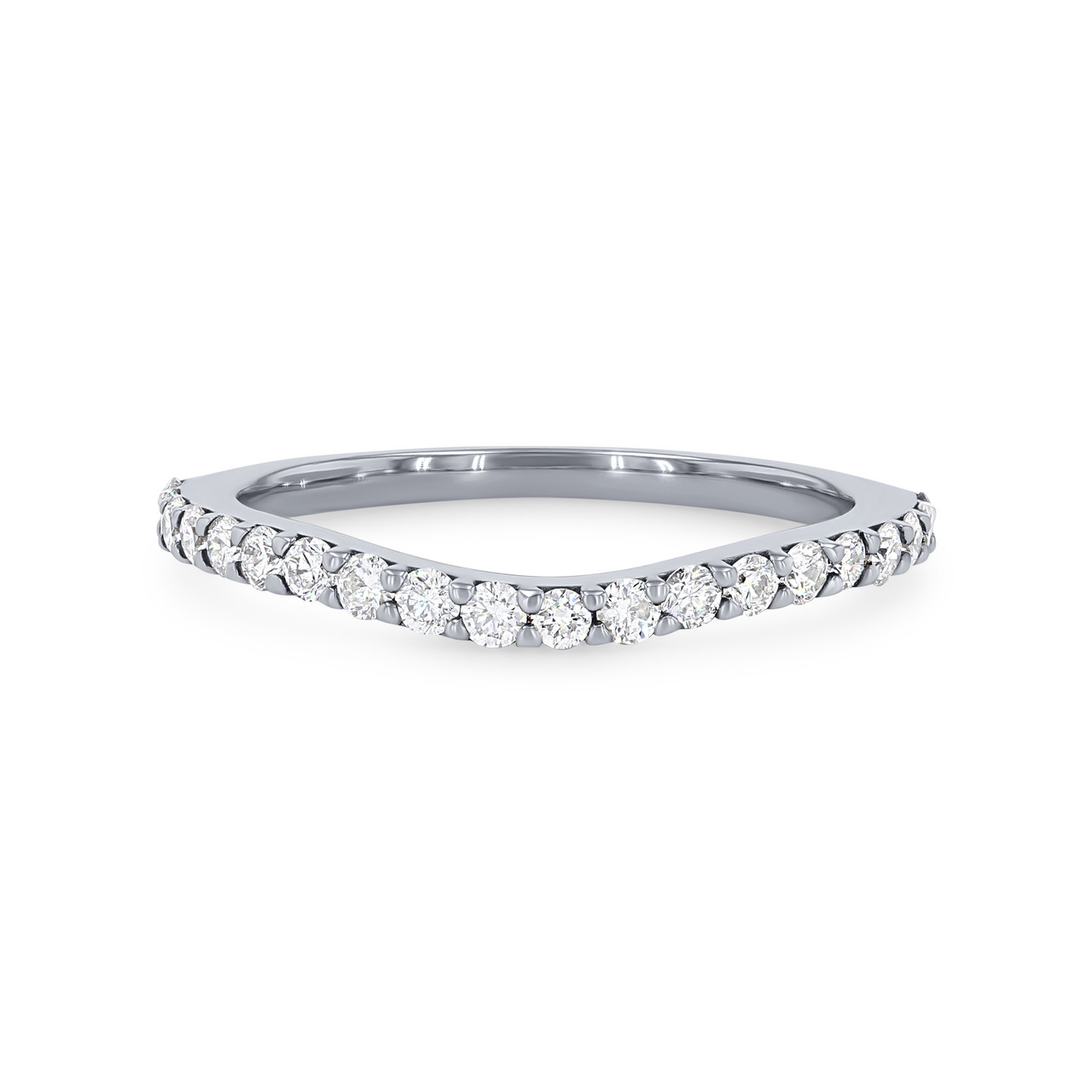 True Romance Curved Diamond Wedding Band