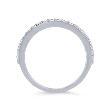 True Romance Curved Diamond Wedding Band In White Gold 14K