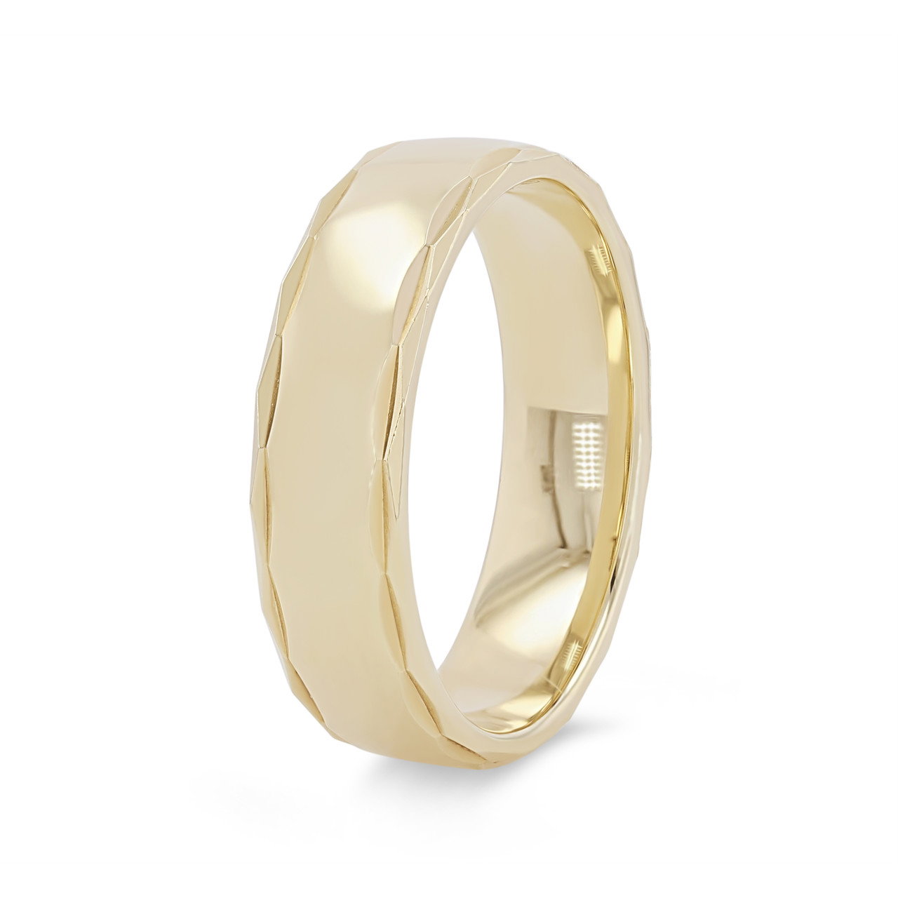 Geometric Edge 6mm Wedding Band