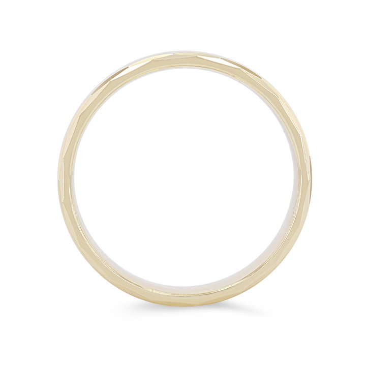 Geometric Edge 6mm Wedding Band In Yellow Gold 14K