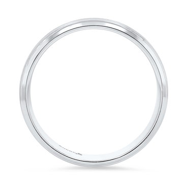 Matte Line Detail 6mm Wedding Band In White Gold 14K