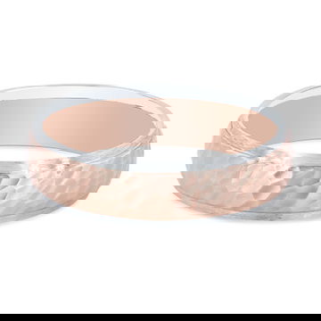 Two Tone Hammered 6mm Wedding Band