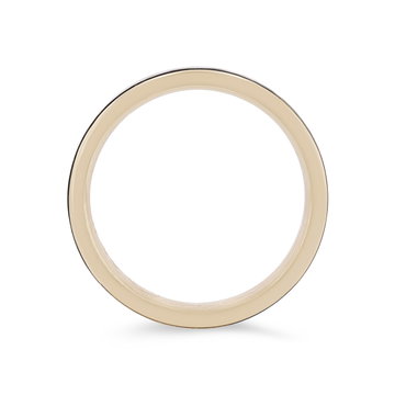 Titanium and 14k Gold Edge 6.5mm Wedding Band In White Gold/titanium 14K