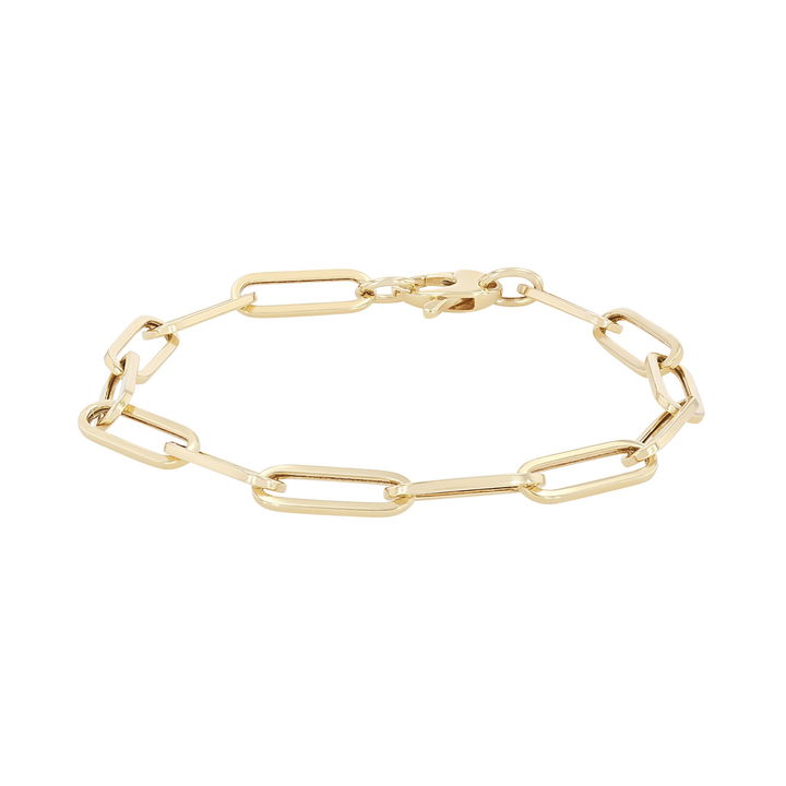 Yellow Gold 14K Gold Paperclip Chain Bracelet