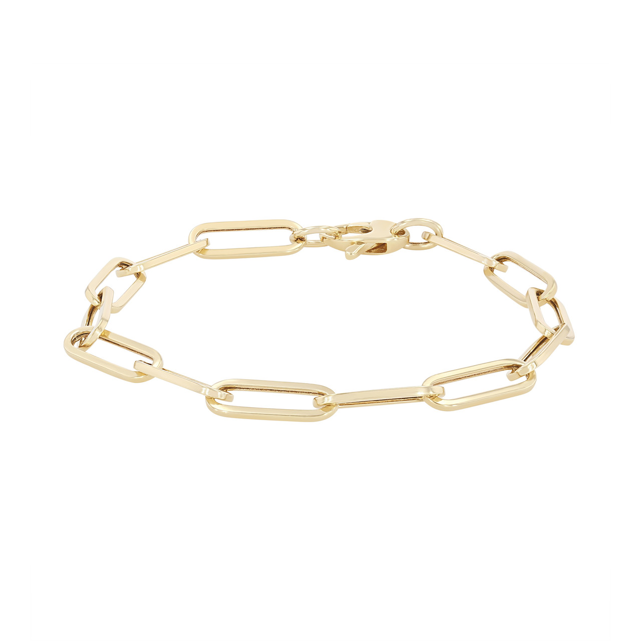 Gold Paperclip Chain Bracelet 0