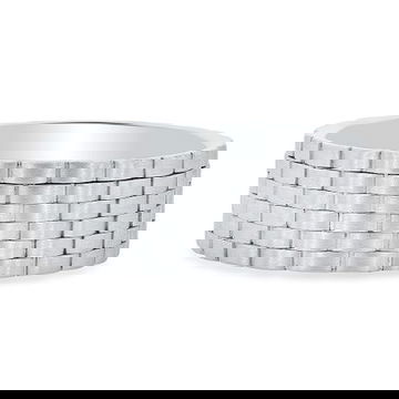 Matte Basket Weave 8mm Wedding Band 0