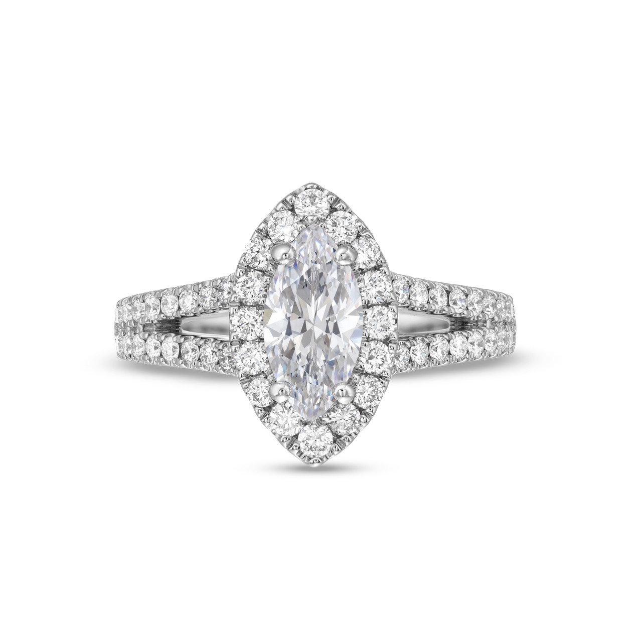 Split Halo Engagement Setting by Adorette
