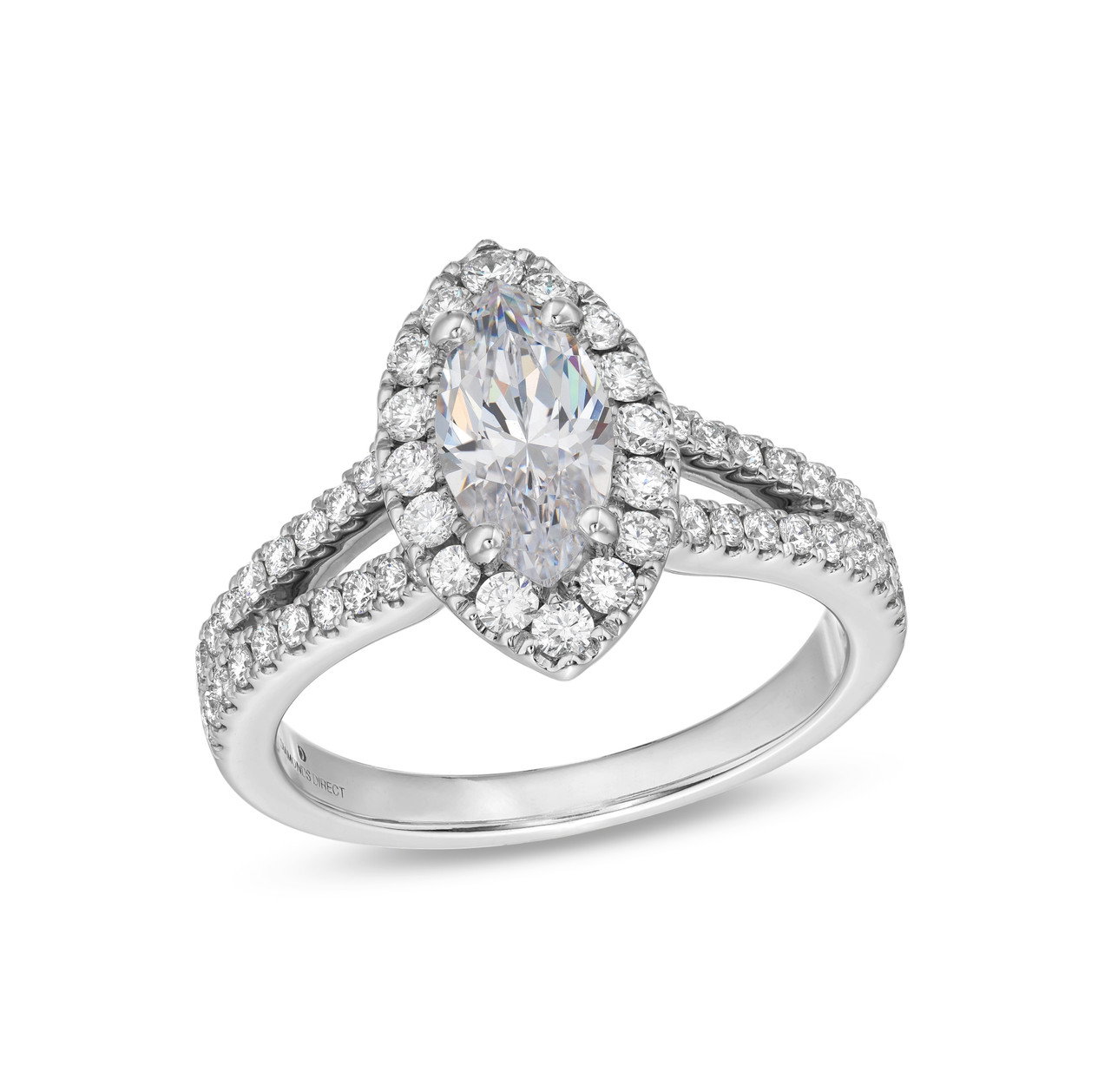 Split Halo Engagement Setting by Adorette