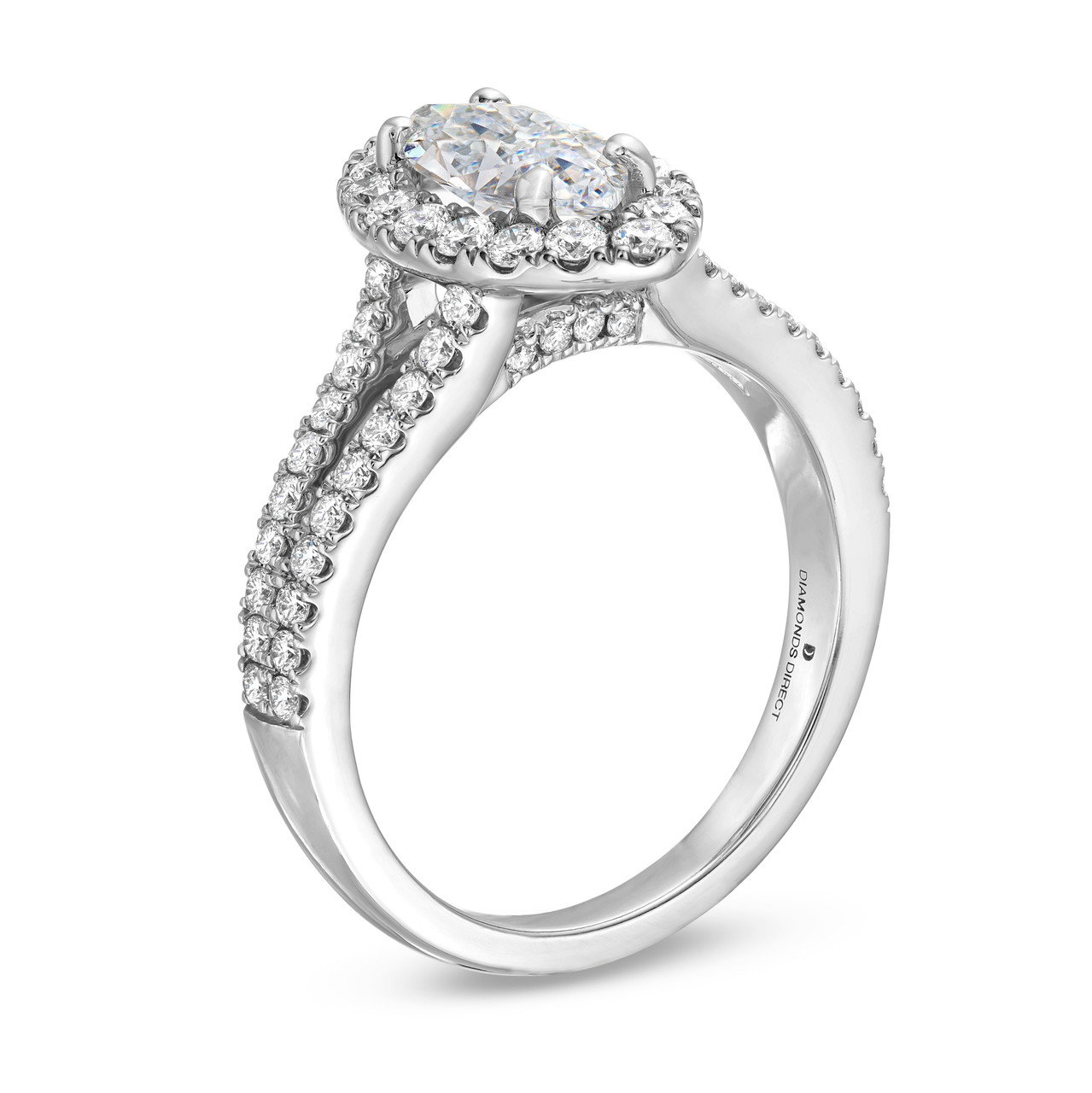 Split Halo Engagement Setting by Adorette