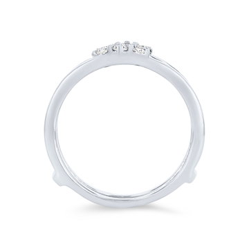 True Romance Contour Diamond Trio Ring Guard In White Gold 14K