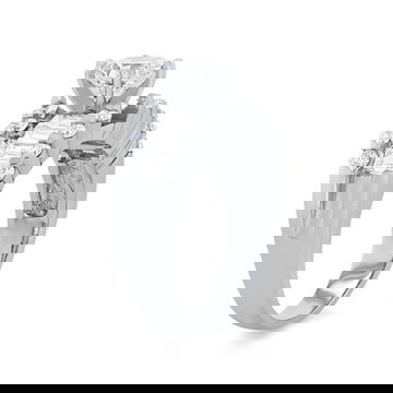 Three Row Round and Baguette Diamond Engagement Setting