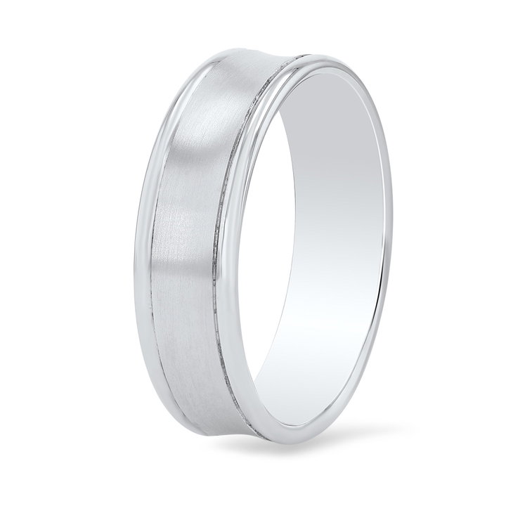 Concave 6.5mm Wedding Band In Yellow Gold 14K