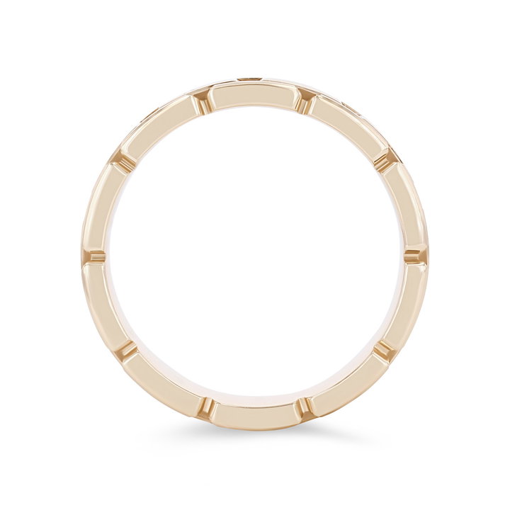 Matte Link 7mm Wedding Band In White Gold 14K
