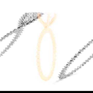 Solitaire Six Prong Beaded Engagement Setting