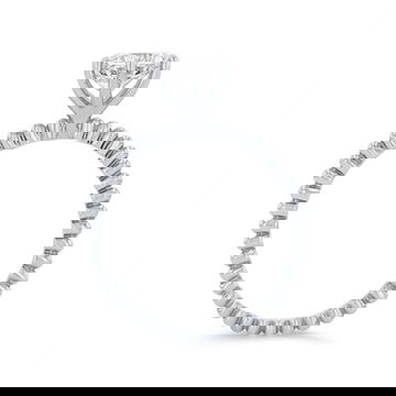 Solitaire Six Prong Beaded Engagement Setting