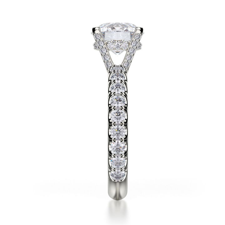 White Gold 18K Michael M. Crown Open Diamond Head Engagement Setting