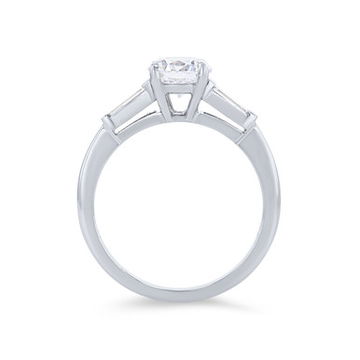 Three Stone Baguette Diamond Engagement Setting